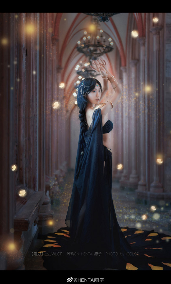 HENTAI狩子cos的《鬼刀》风铃公主，简直美翻了！