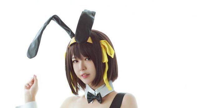 半半子cos作品“吉他兔女郎”凉宫春日鉴赏