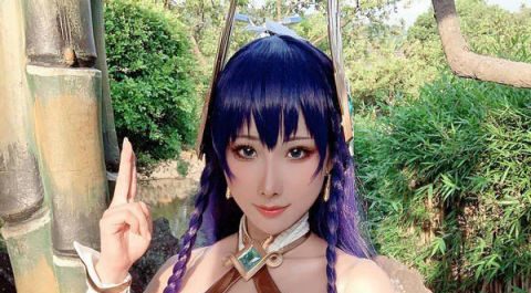 雨波_HaneAme cos艾瑞莉娅“玉剑传说 - 舞剑仙”，视觉盛宴