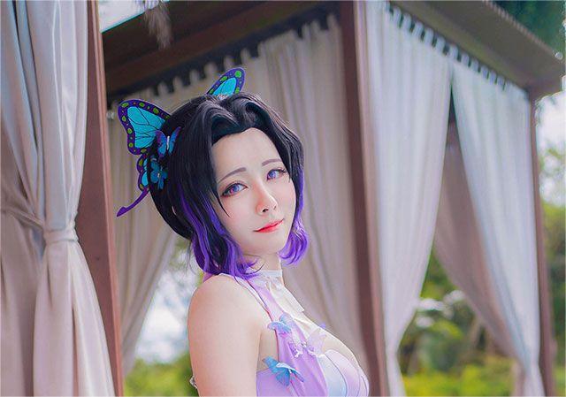 coser@Arty亚缇《鬼灭之刃》Cosplay蝴蝶忍图集火了！