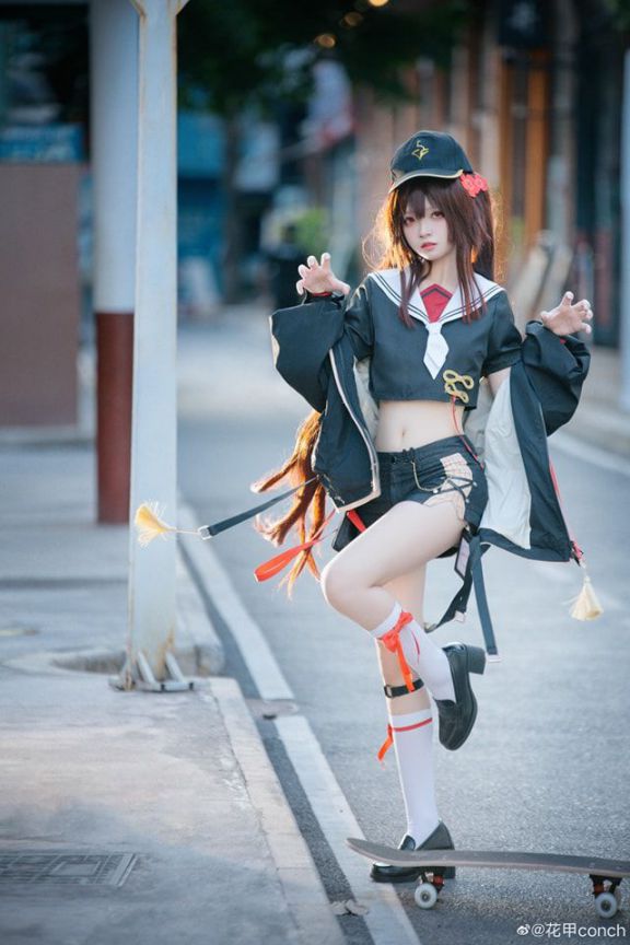 coser花甲conch作品《原神》cos“胡桃”