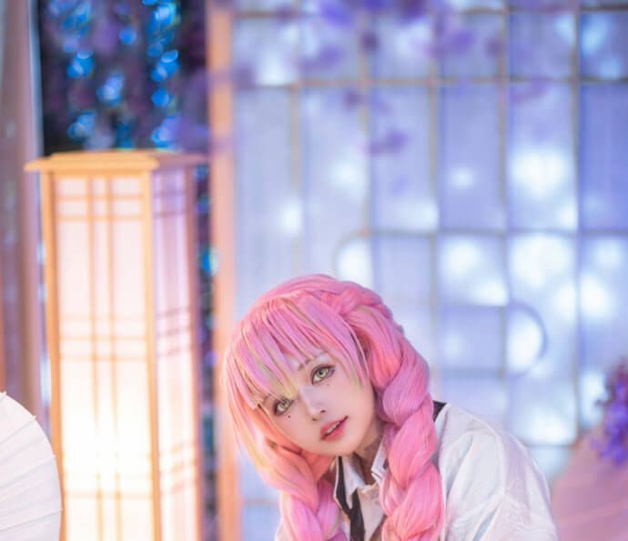 黑猫猫OvO cos作品《鬼灭之刃》甘露寺蜜璃鉴赏