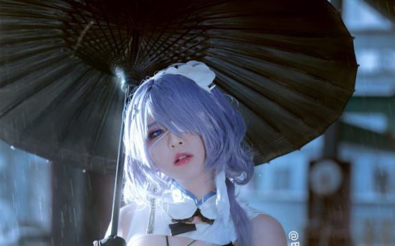 半半子cos明日方舟絮雨作品鉴赏，性感完美