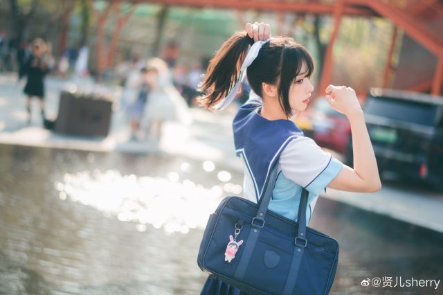 贤儿sherry cos《Love Plus》高岭爱花作品鉴赏，可爱迷人惊艳