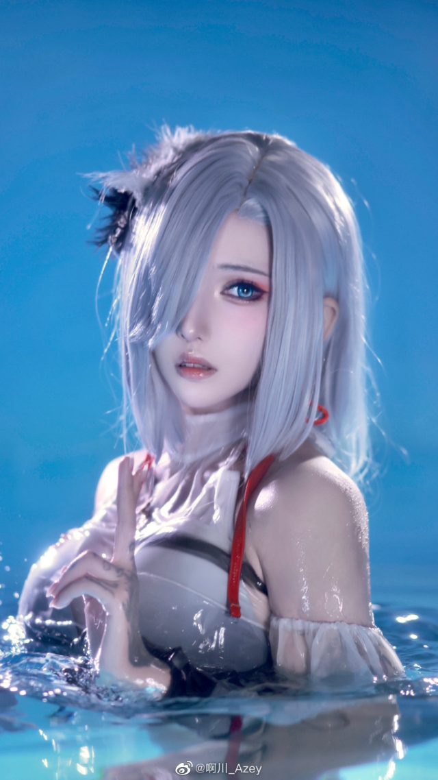 啊川_Azey cos《原神》申鹤,美丽迷人太诱惑了