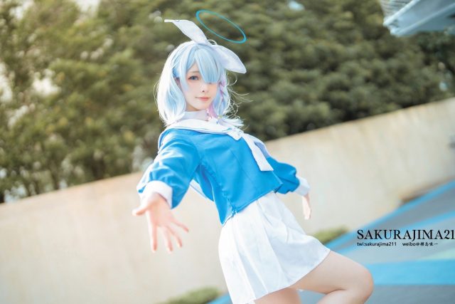 樱岛嗷一cos阿洛娜，蓝色梦幻甜美爆棚