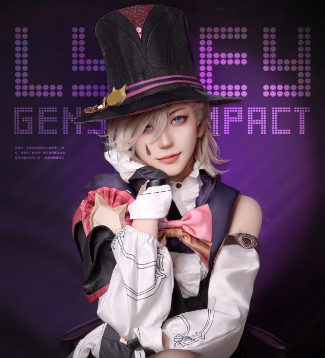 陆鹫贰黑cos《原神》林尼，性感魔法师火热登场