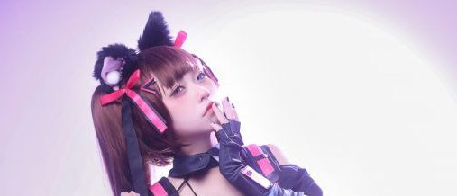 G44不会受伤cos《胜利女神:妮姬》尼罗,撩人的猫咪性感可爱